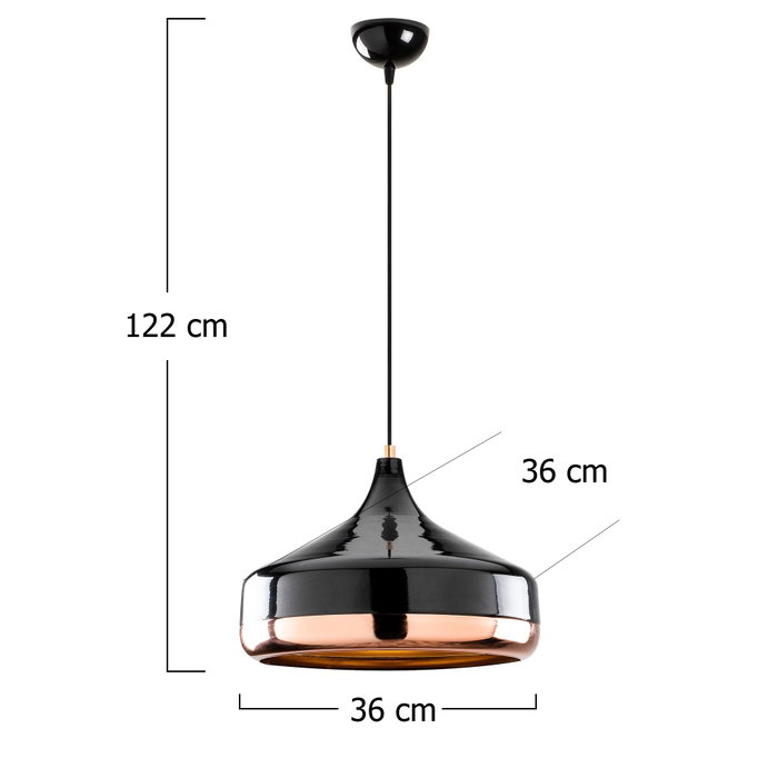 Opviq Lámpara de araña Yıldo - 253-S Negro y Cobre Opviq Lámpara de araña Yıldo - 253-S Negro y Cobre